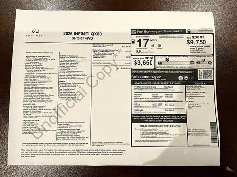 New 2026 INFINITI QX80 4WD w/ Sport Exterior Package image 33