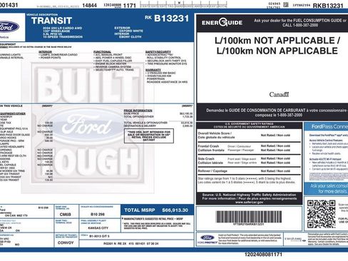 Used 2024 Ford Transit 250 Low Roof AWD w/ Exterior Upgrade Package image 27