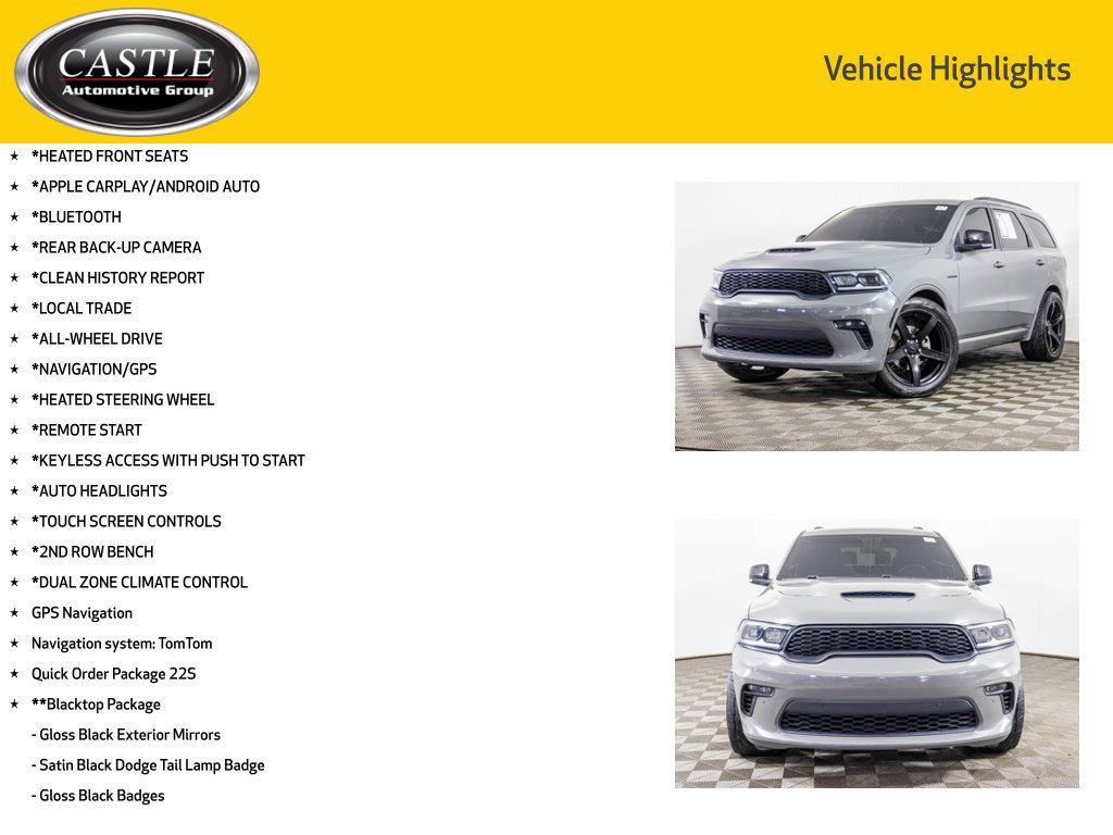 Used 2021 Dodge Durango R/T w/ Blacktop Package AWD/4WD image 3