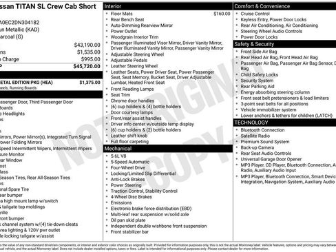 Used 2013 Nissan Titan SL w/ Heavy Metal Edition Pkg AWD/4WD image 15