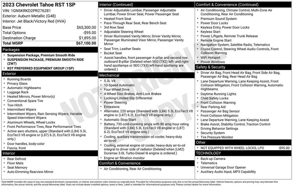 Certified 2023 Chevrolet Tahoe RST AWD/4WD image 40