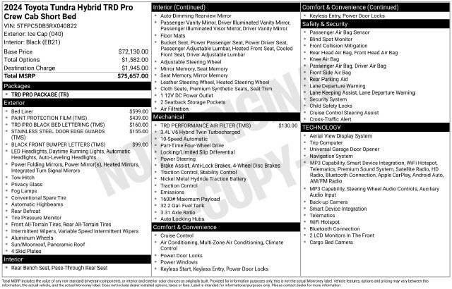 Used 2024 Toyota Tundra TRD Pro AWD/4WD image 35