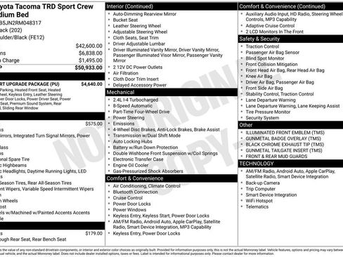 Used 2024 Toyota Tacoma TRD Sport w/ TRD Sport Upgrade Package image 20