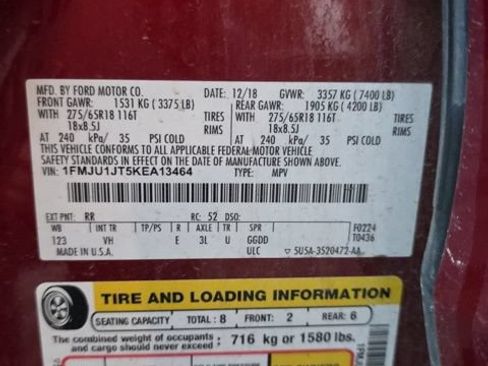 Used 2019 Ford Expedition XLT w/ Equipment Group 202A AWD/4WD image 19