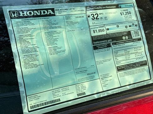 New 2025 Honda Accord SE image 31