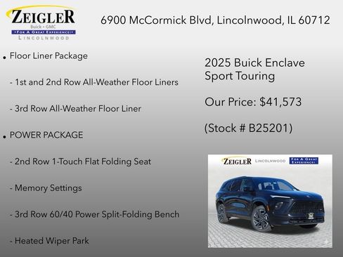 New 2025 Buick Enclave Sport Touring w/ Power Package FWD image 6