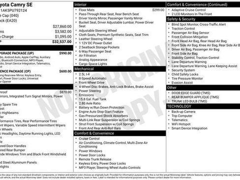 Used 2023 Toyota Camry SE w/ Audio Upgrade Package image 7