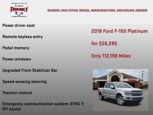Used 2018 Ford F150 Platinum w/ Equipment Group 701A Luxury AWD/4WD image 25