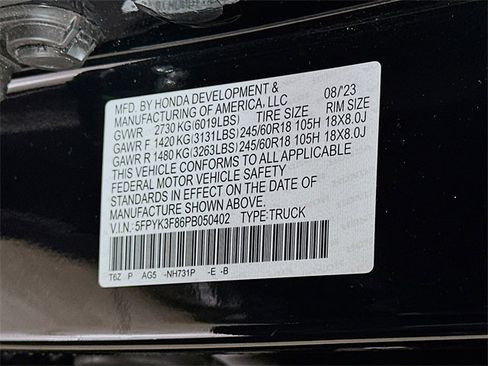 Certified 2023 Honda Ridgeline Black Edition image 35