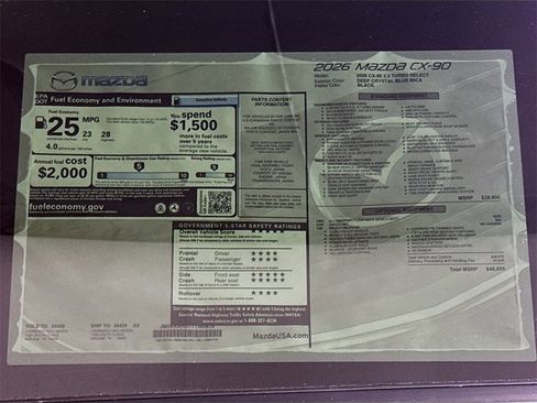 New 2026 MAZDA CX-90 3.3 Turbo w/ Select Package image 20