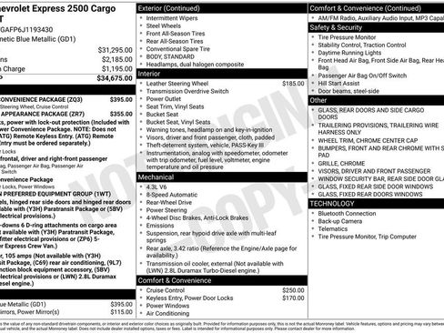 Used 2018 Chevrolet Express 2500 w/ Driver Convenience Package image 6