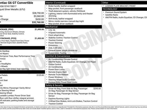 Used 2007 Pontiac G6 GT w/ Sport Package FWD image 2