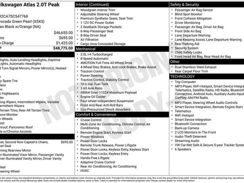 Used 2025 Volkswagen Atlas Peak Edition SE AWD/4WD image 15