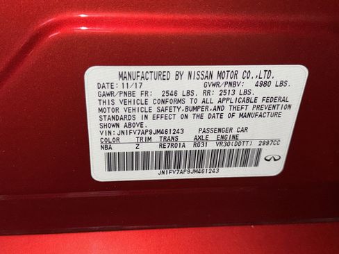 Used 2018 INFINITI Q50 Red Sport 400 w/ Sensory Package (Sport) image 38