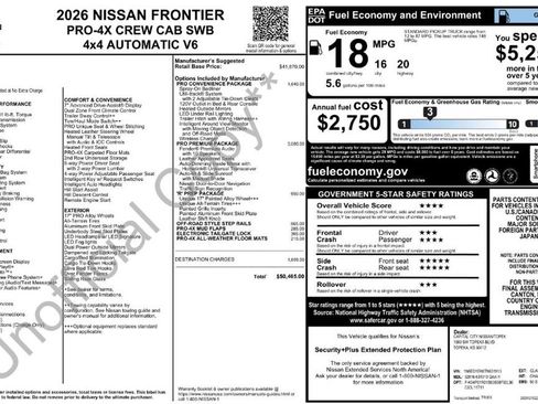 New 2026 Nissan Frontier PRO-4X w/ Pro Premium Package image 34