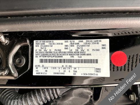 Used 2018 Ford F150 Lariat w/ FX4 Off-Road Package AWD/4WD image 31