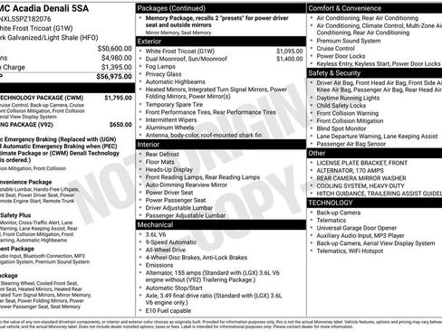 Used 2023 GMC Acadia Denali w/ Denali Technology Package image 9