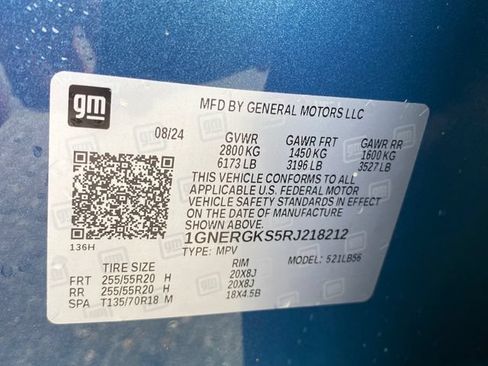 Certified 2024 Chevrolet Traverse LT w/ LPO, Floor Liner Package FWD image 26