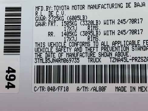 Certified 2024 Toyota Tacoma SR5 AWD/4WD image 27