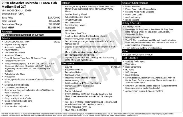 Used 2020 Chevrolet Colorado LT RWD image 27