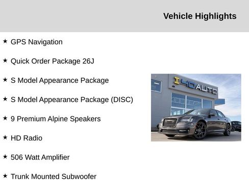 Used 2021 Chrysler 300 S w/ S Model Appearance Package image 2
