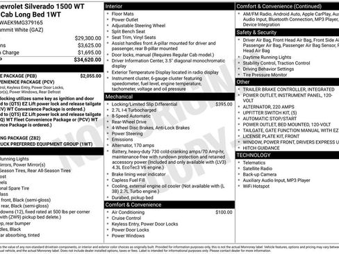 Used 2021 Chevrolet Silverado 1500 W/T w/ WT Value Package image 41