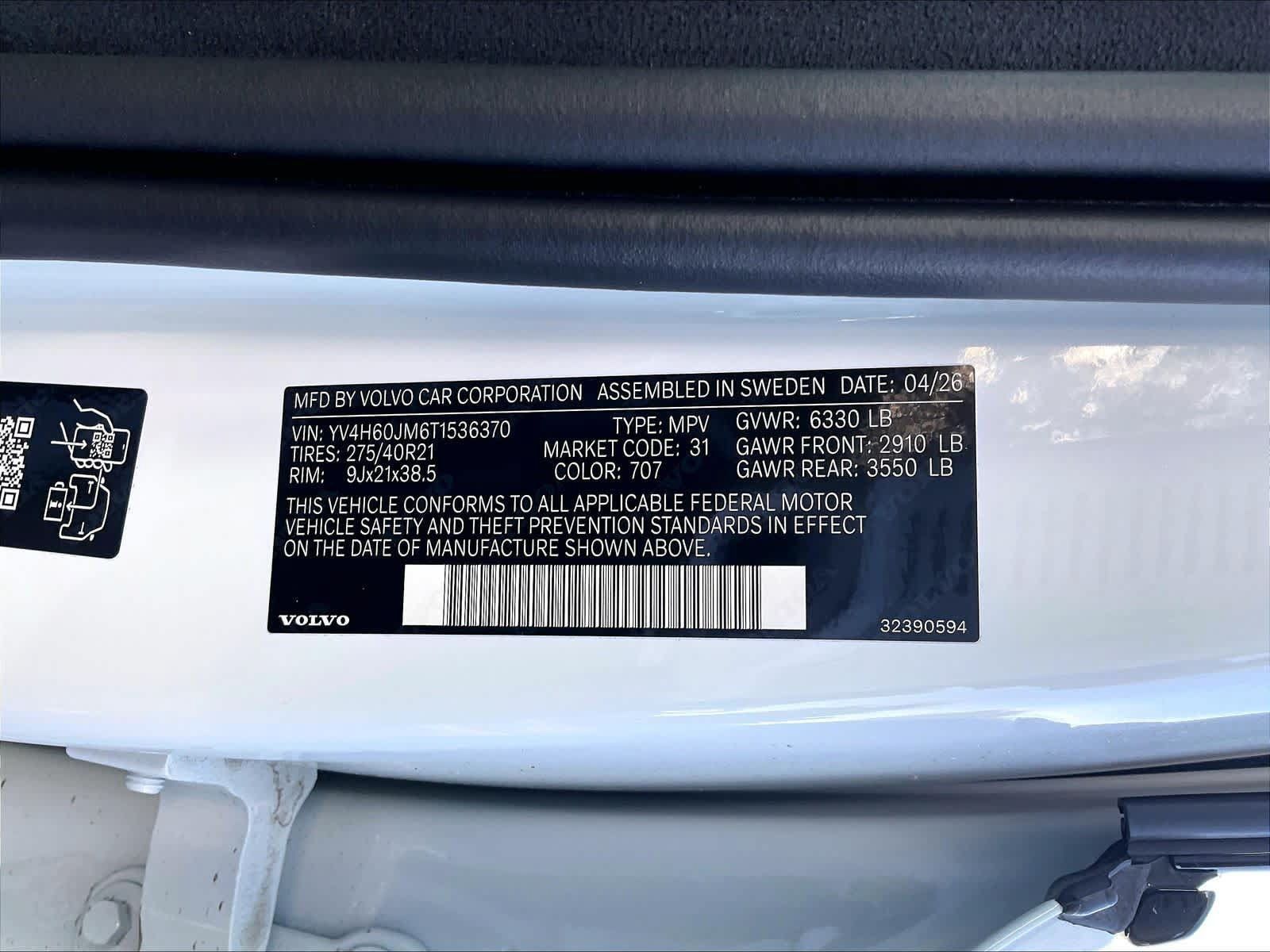 New 2026 Volvo XC90 T8 Ultra w/ Lounge Package AWD/4WD image 36