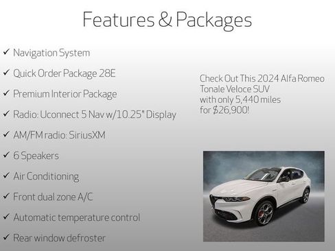 Used 2024 Alfa Romeo Tonale Veloce w/ Premium Interior Package image 4