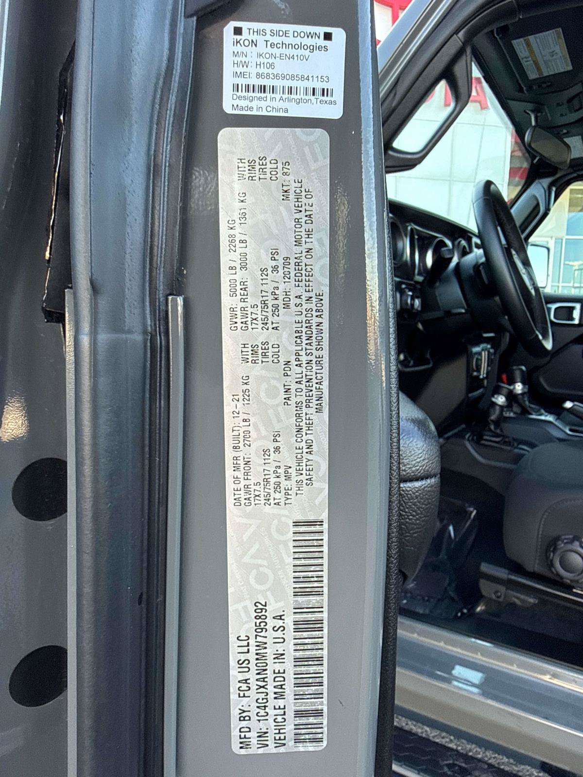Used 2021 Jeep Wrangler Sport AWD/4WD image 25