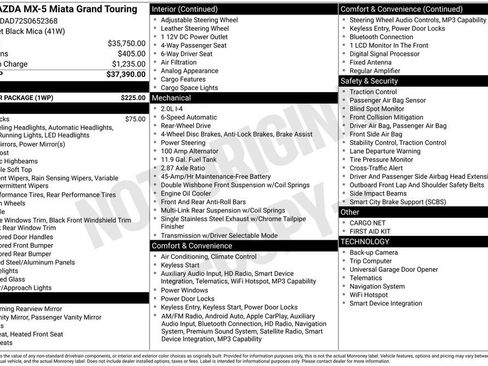 New 2025 MAZDA MX-5 Miata Grand Touring w/ Weather Package image 30