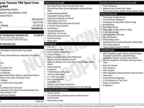 Used 2023 Toyota Tacoma TRD Sport w/ Advanced Technology Package AWD/4WD image 2