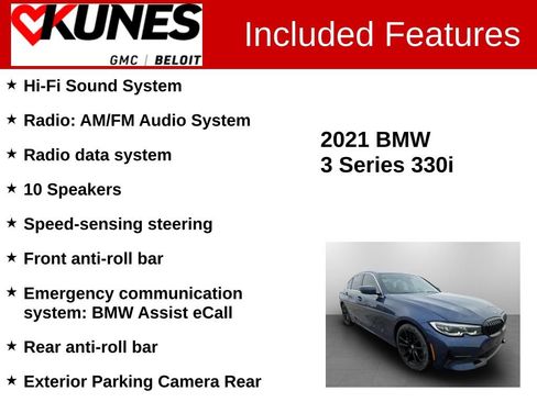 Used 2021 BMW 330i Sedan w/ Driving Assistance Package image 3