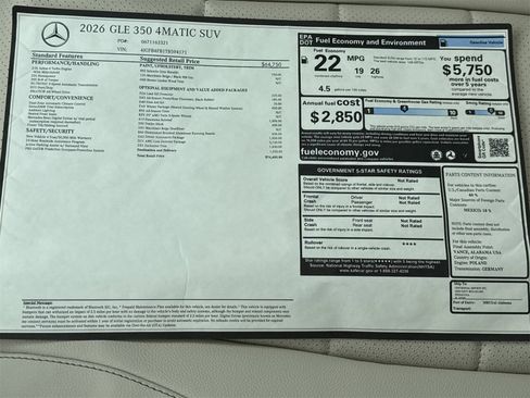 New 2026 Mercedes-Benz GLE 350 4MATIC image 34