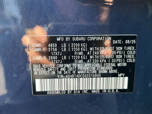 Certified 2025 Subaru Outback Premium AWD/4WD image 31