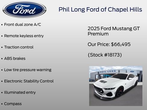 Certified 2025 Ford Mustang GT Premium w/ GT Performance Package RWD image 33