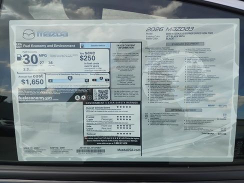 New 2026 MAZDA MAZDA3 2.5 S Sedan w/ Preferred Pkg FWD image 33