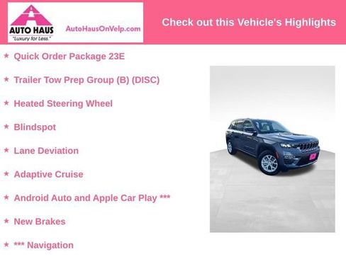 Used 2023 Jeep Grand Cherokee Limited w/ Trailer Tow Prep Group (B) AWD/4WD image 3