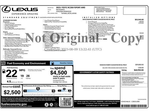 Used 2023 Lexus RC 350 F Sport image 14