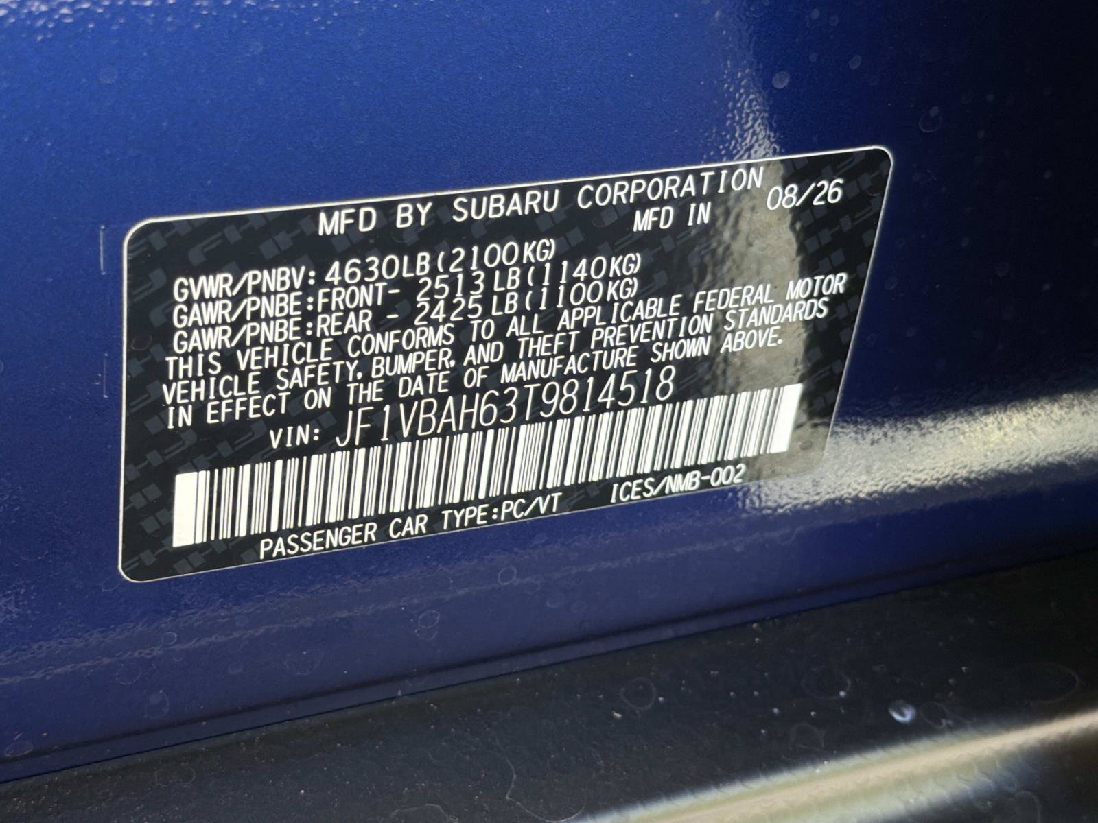 New 2026 Subaru WRX Premium AWD/4WD image 26