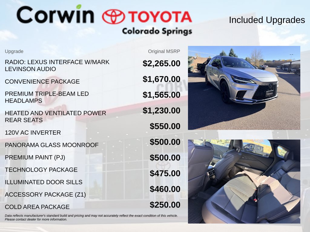 Used 2024 Lexus RX 500h F Sport w/ Convenience Package AWD/4WD image 8