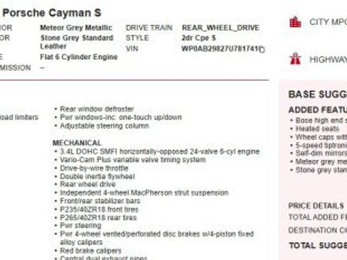 Used 2007 Porsche Cayman S RWD image 47
