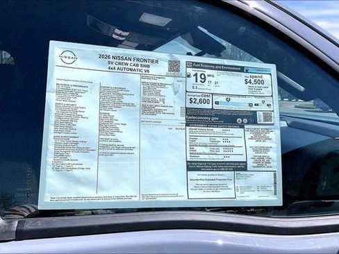 New 2026 Nissan Frontier SV w/ Tow Package image 12