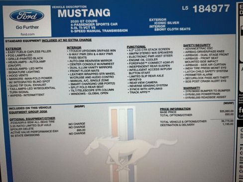 Used 2020 Ford Mustang GT RWD image 41