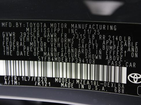 Used 2026 Toyota Corolla LE FWD image 37
