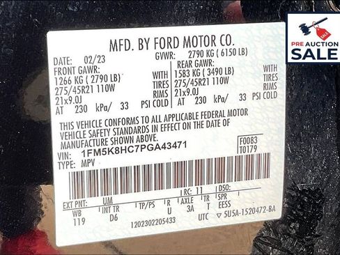 Used 2023 Ford Explorer Platinum w/ Technology Package AWD/4WD image 36