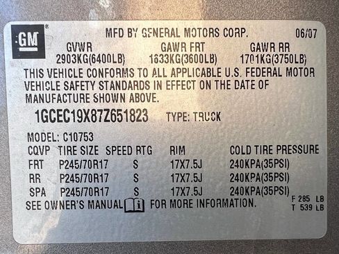 Used 2007 Chevrolet Silverado 1500 W/T image 3