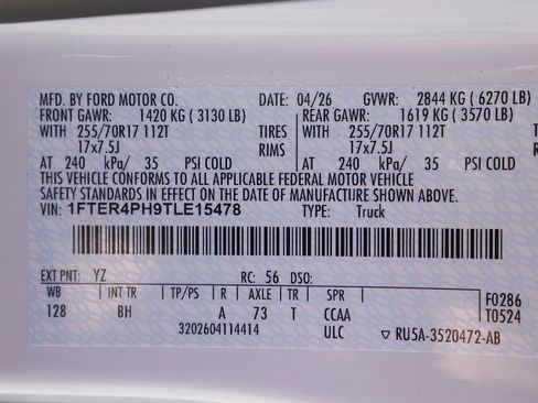 New 2026 Ford Ranger XL AWD/4WD image 43