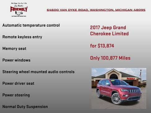 Used 2017 Jeep Grand Cherokee Limited w/ Luxury Group II AWD/4WD image 20