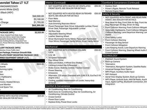 Used 2022 Chevrolet Tahoe LT w/ Luxury Package AWD/4WD image 32