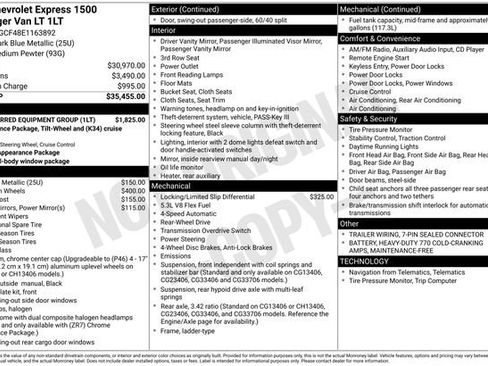 Used 2014 Chevrolet Express 1500 LT w/ LT Preferred Equipment Group RWD image 9